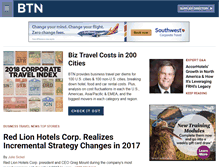 Tablet Screenshot of businesstravelnews.com
